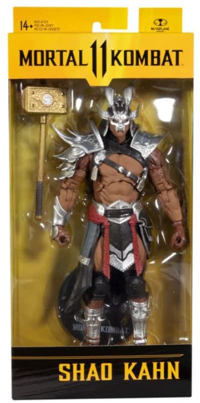 McFarlane Toys Mortal Kombat Shao Kahn (Platinum Kahn) 7" Action Figure with Accessories - fimurineforall.com