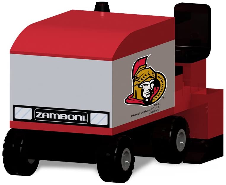 OYO Sports NHL Hockey Zamboni Ottawa Senators Buildable 73 pcs Ice Resurfacing Machine Building Blocks Set - fimurineforall.com