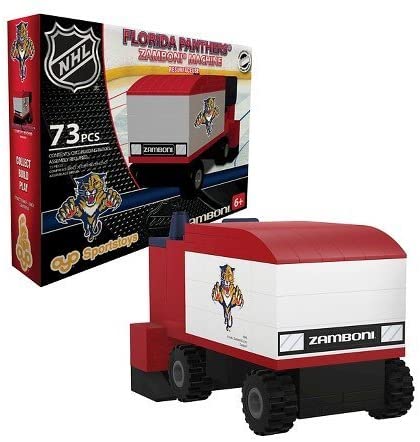 OYO Sports NHL Hockey Zamboni Florida Panthers Buildable 73 pcs Ice Resurfacing Machine Building Blocks Set - fimurineforall.com