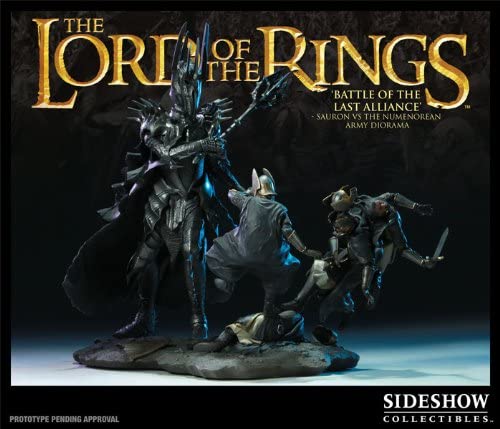Sideshow Battle of The Last Alliance - Sauron Vs The Numenorean Army Polystone Diorama 9718 - fimurineforall.com
