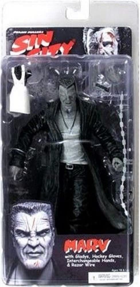 Sin City Series 2 > Marv (Cut)(Black and White) Action Figure - fimurineforall.com