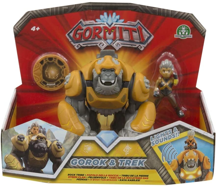 Gormiti Gorok and Stone Beast 15 cm Light and Sound Functions TV Series - fimurineforall.com