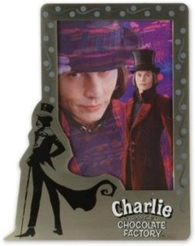 Charlie and the Chocolate Factory Vertical Pewter Frame 4" X 6" Rectangle - fimurineforall.com
