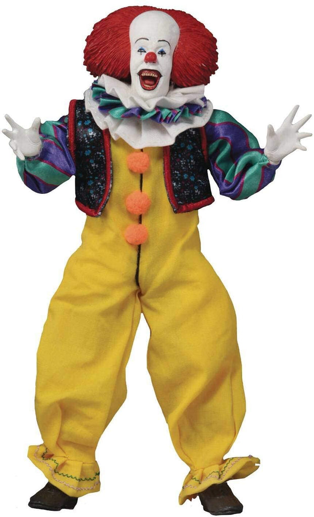 NECA - Pennywise 1990 It The Clown 8 Inch Clothed Action Figure - fimurineforall.com