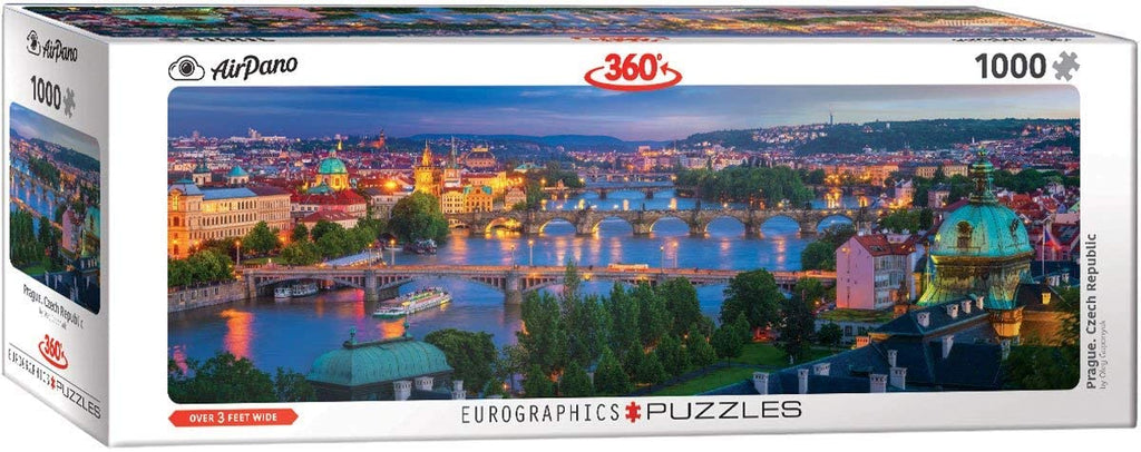 Puzzle 1000 Piece Panoramic - Prague Czech Republic Panoramic Jigsaw Puzzle - fimurineforall.com