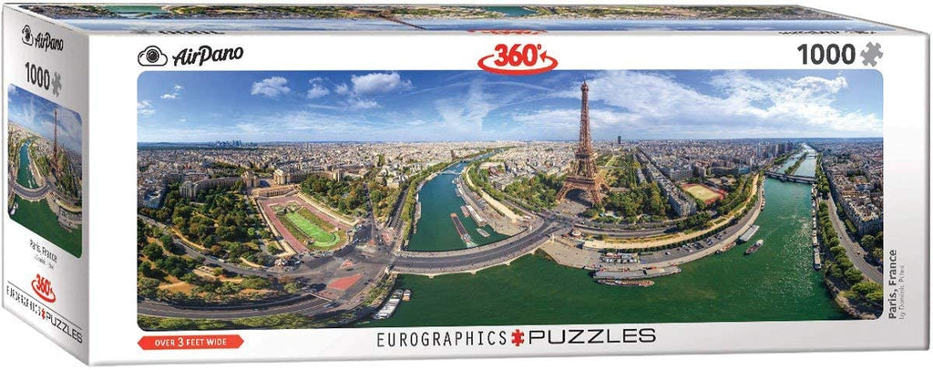 Puzzle 1000 Piece Panoramic - Paris France Panoramic Jigsaw Puzzle - fimurineforall.com