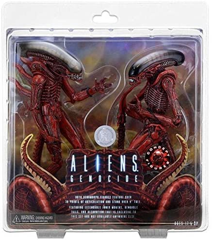 NECA Aliens 7 inch Scale Action Figure - Genocide Big Chap and Dog Alien (pack of 2) - fimurineforall.com