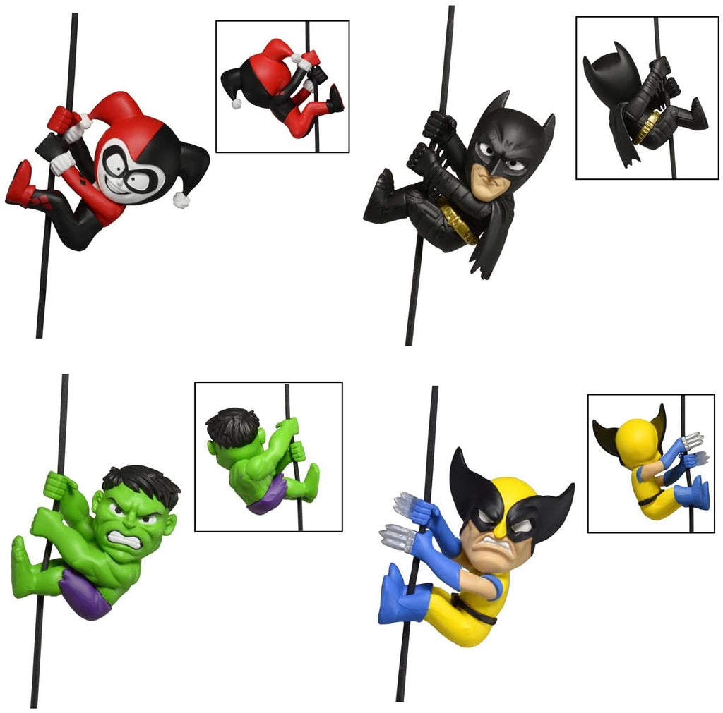 Scalers Series 4 Set of 4 (Batman Dark Knight, Harley Quinn, Hulk, Wolverine) 2 Inch Figure - fimurineforall.com