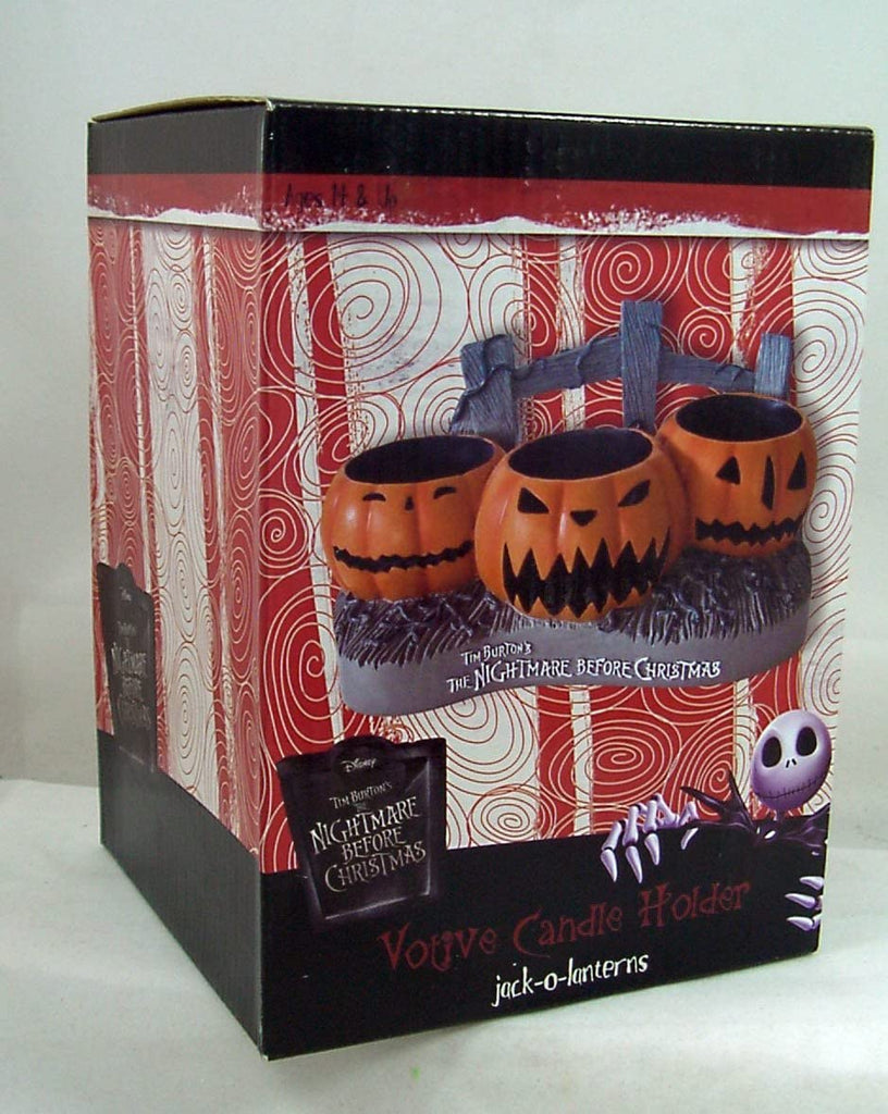 Nightmare Before Christmas SCARY JACK O LANTERN Candle Holder Halloween - fimurineforall.com