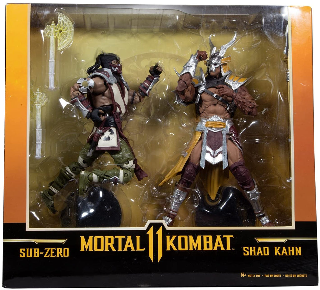 Mortal Kombat 11 Sub Zero vs. Shao Khan 7 Inch Action Figure Exclusive 2-Pack - fimurineforall.com