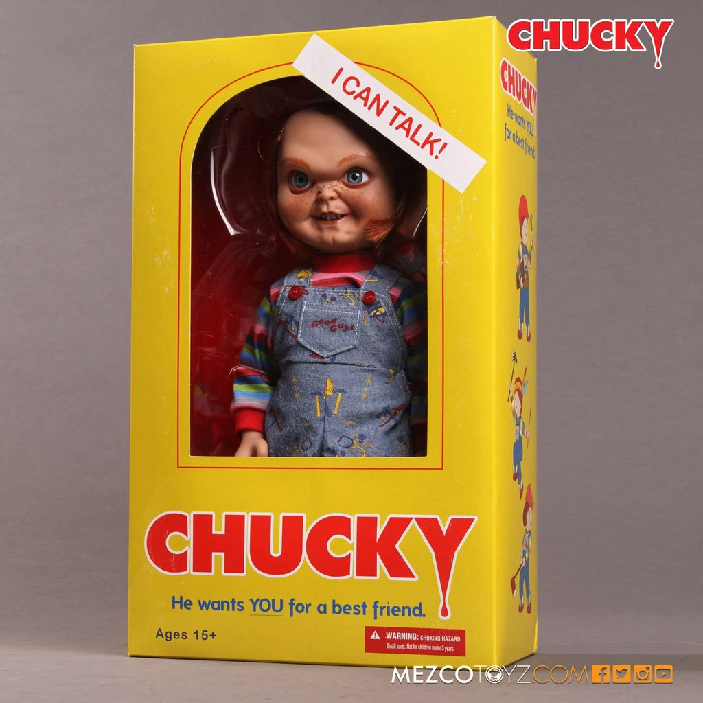 Designer Series Chucky Good Guy Sneering 15 Inch Mega Scale Doll With Sound (Damaged box) - fimurineforall.com