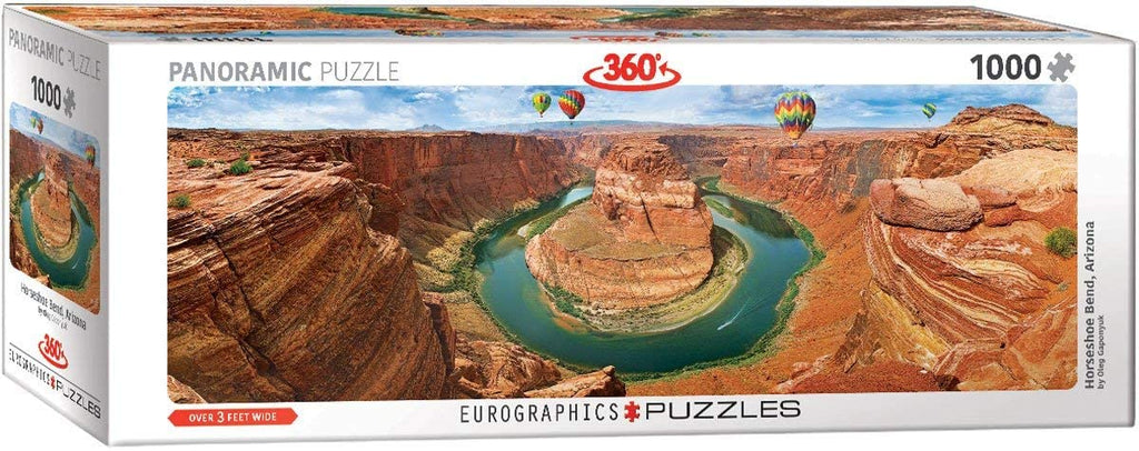 Puzzle 1000 Piece Panoramic - Horseshoe Bend, Arizona Panoramic Jigsaw Puzzle 6010-5371 - fimurineforall.com