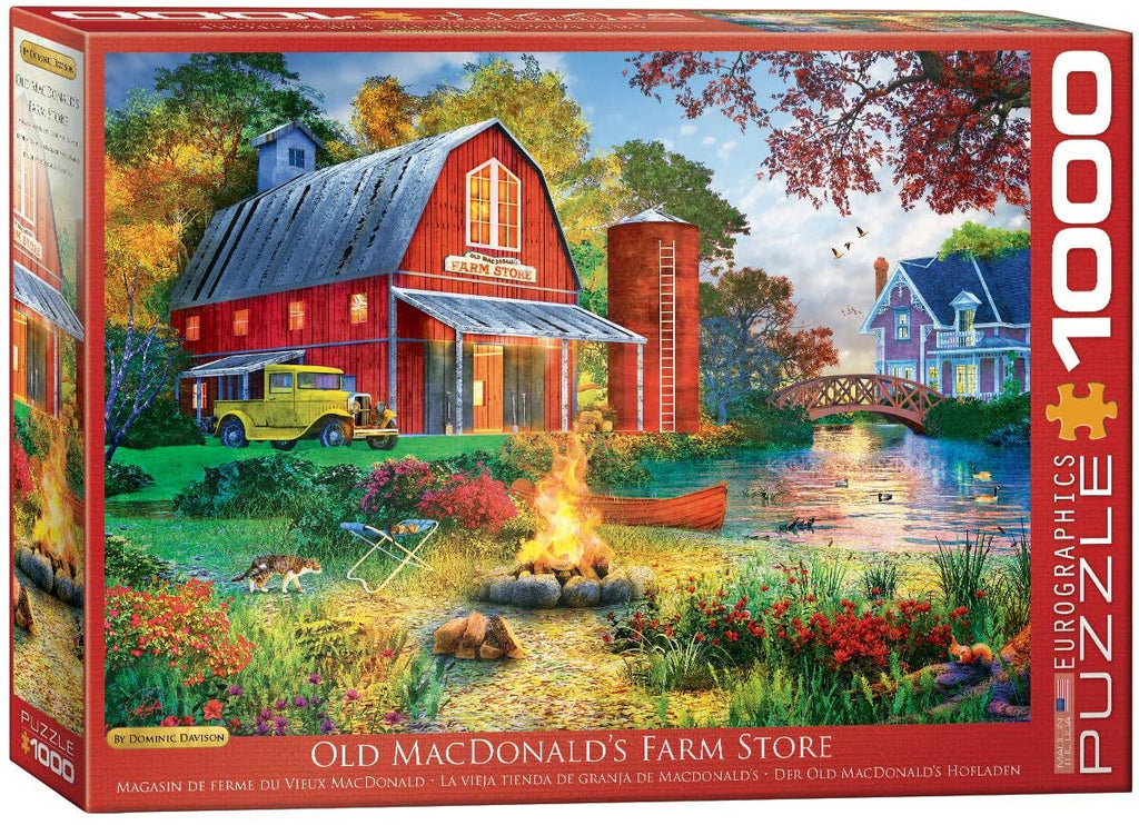 Puzzle 1000 Piece - Campfire by The Barn by Dominic Davison Jigsaw Puzzle 6000-5527 - fimurineforall.com