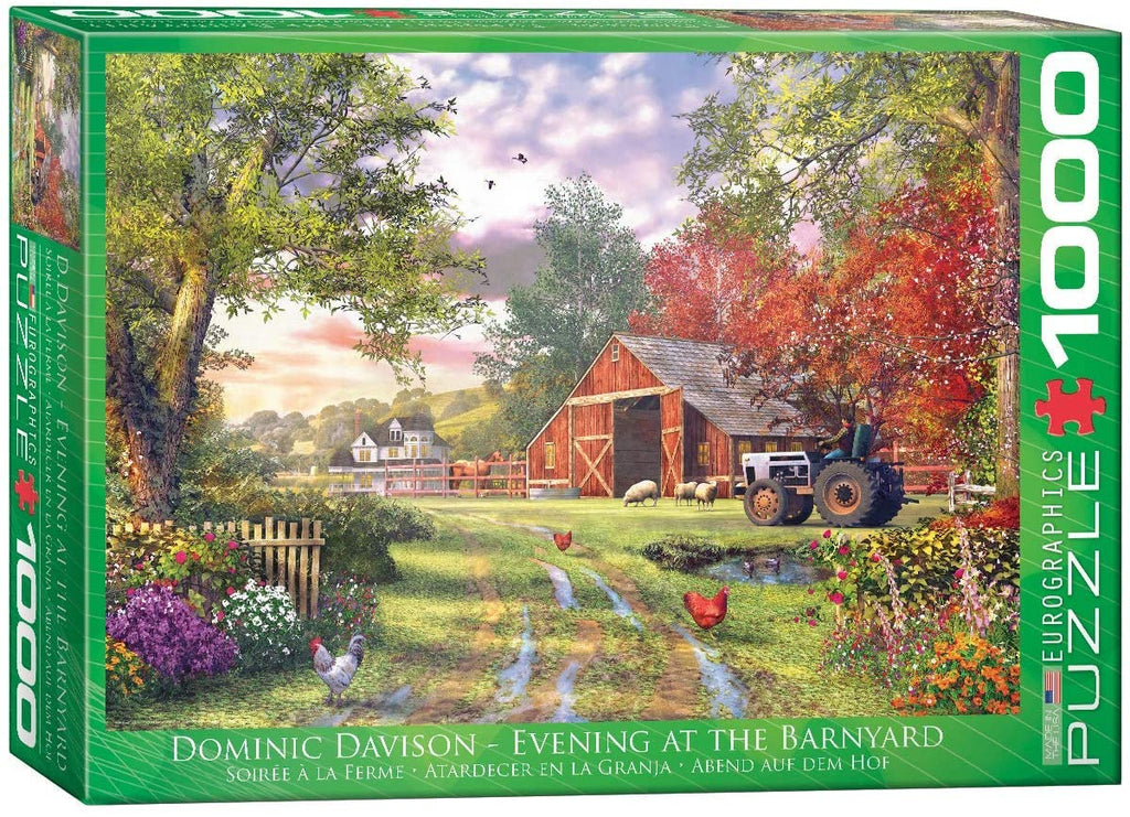 Puzzle 1000 Piece - Evening at the Barnyard by Dominic Davison Jigsaw Puzzle 6000-0715 - fimurineforall.com