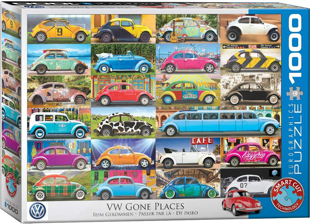 Puzzle 1000 Piece - Volkswagen Beetle Gone Places Jigsaw Puzzle - fimurineforall.com