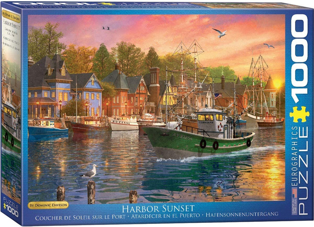 Puzzle 1000 Piece - Harbor Sunset by Dominic Davison Jigsaw Puzzle 6000-0969 - fimurineforall.com