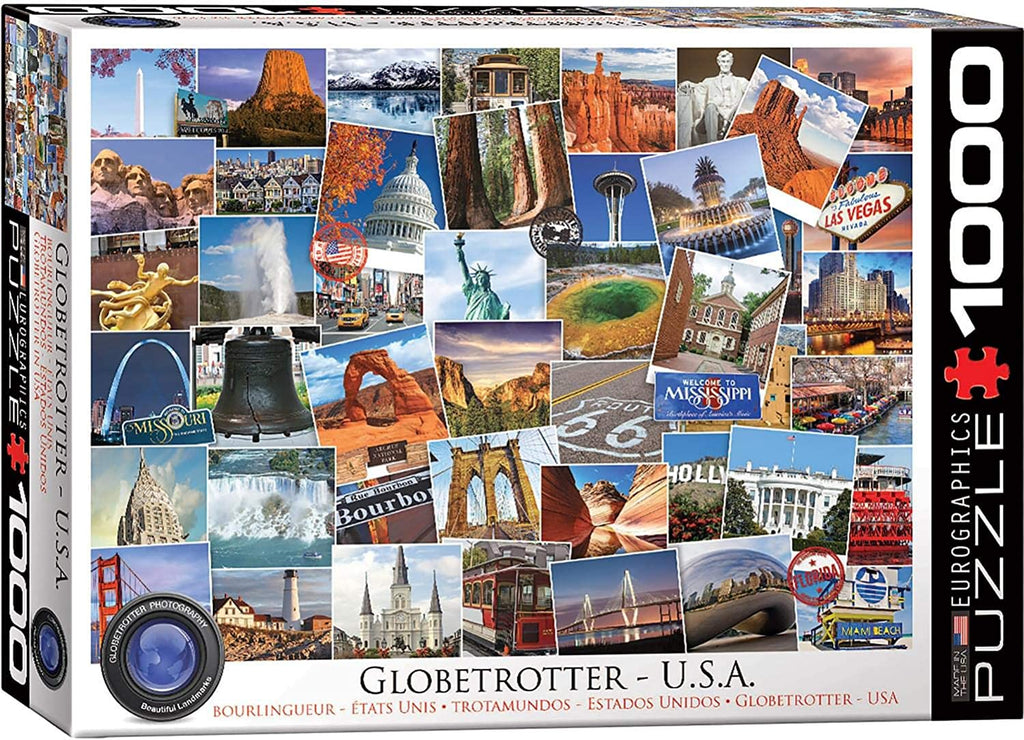 Puzzle 1000 Piece - USA Globetrotter Jigsaw Puzzle 6000-0750 - fimurineforall.com