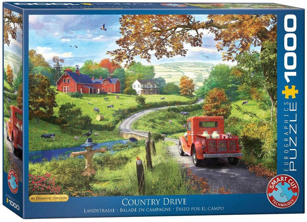 Puzzle 1000 Piece - The Country Drive by Dominic Davison Jigsaw Puzzle - fimurineforall.com