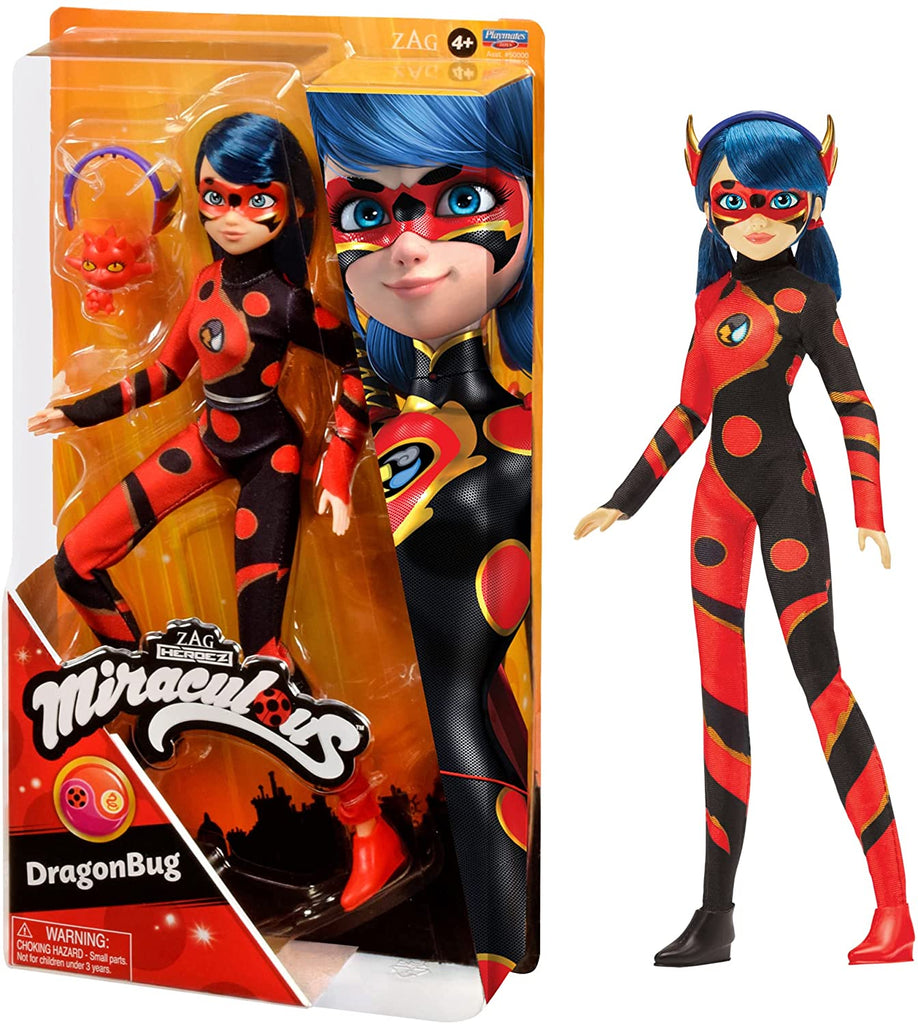 Miraculous Dragonbug 10.5" Fashion Doll with Lonng Kwami and Dragon Headband by Playmates Toys - fimurineforall.com