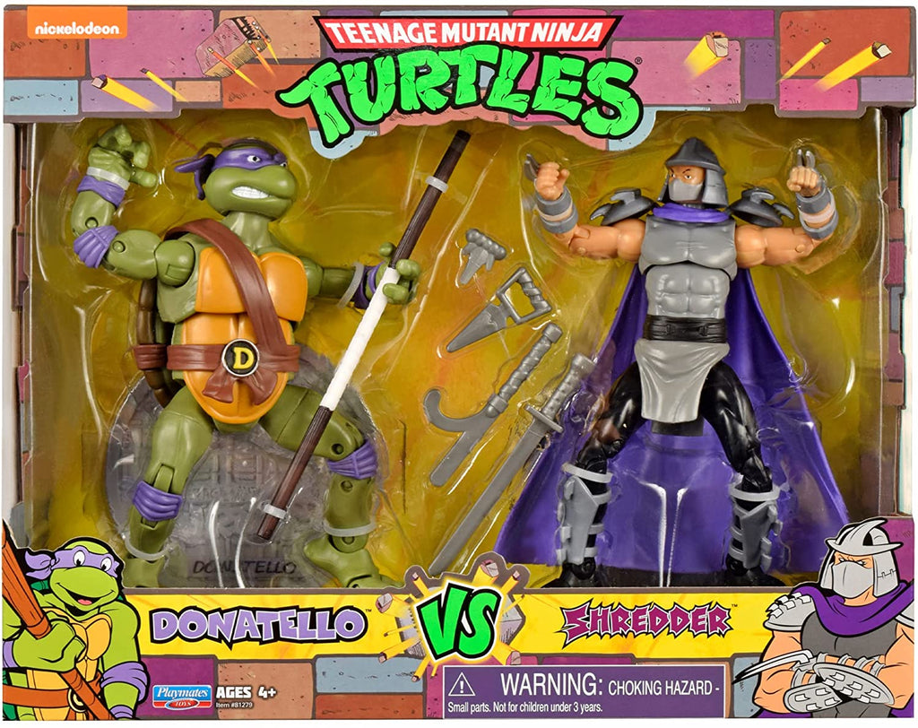Playmates Teenage Mutant Ninja Turtles 6 Inch Action Figure Original TV 2-Pack  Donatello vs Shredder - fimurineforall.com