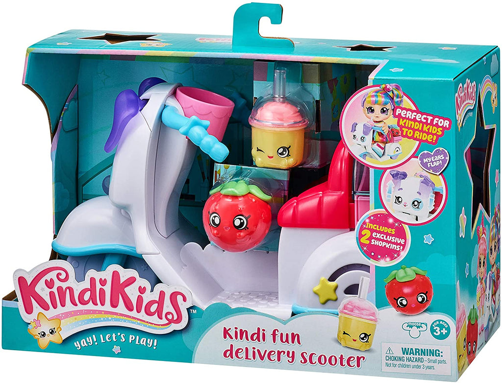 Kindi Kids Fun Delivery Scooter and 2 Shopkins - fimurineforall.com
