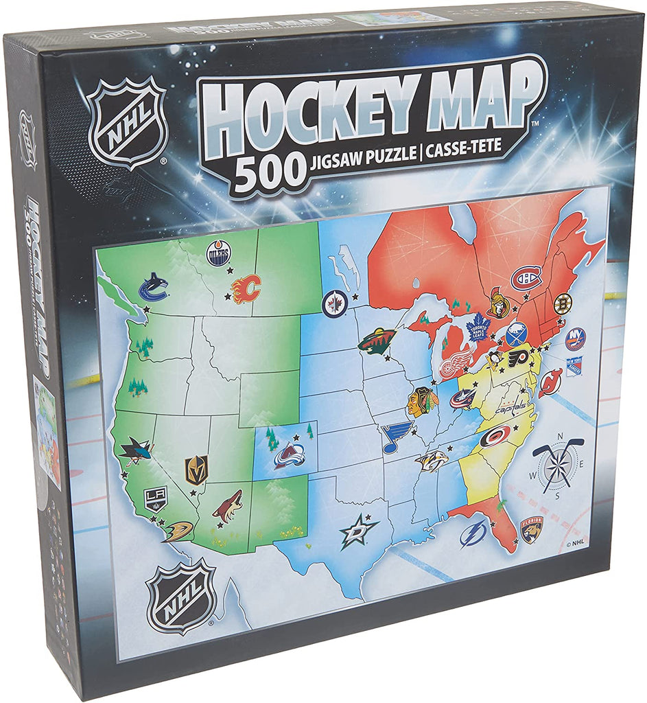 Puzzle 500 Piece - NHL Hockey Map Jigsaw Puzzle - fimurineforall.com