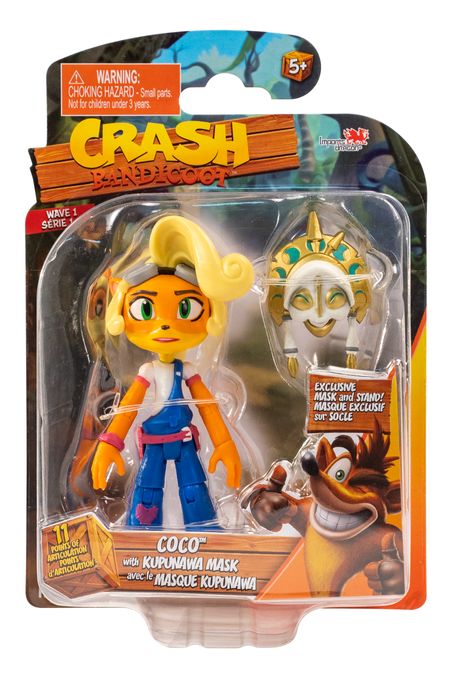 Crash Bandicoot Coco with Kapunawa Mask 5 Inch Action Figure Wave 1 - fimurineforall.com