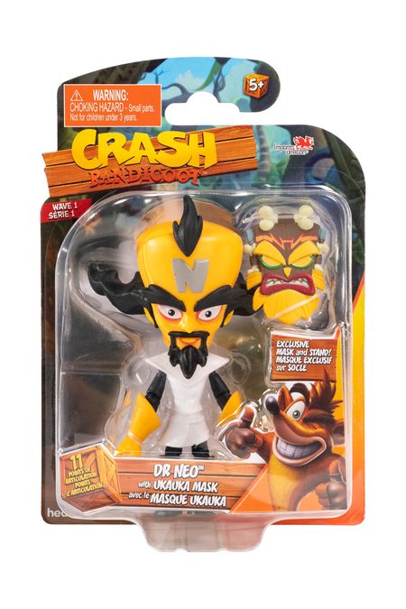 Crash Bandicoot Dr NEO with Ukauka Mask 5 Inch Action Figure Wave 1 - fimurineforall.com