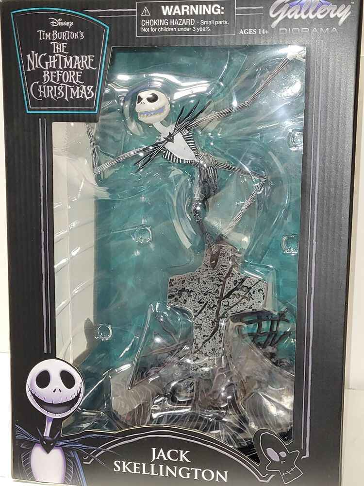Nightmare Before Christmas Gallery Jack Skellington on Tombstone 11 Inch PVC Figure Statue