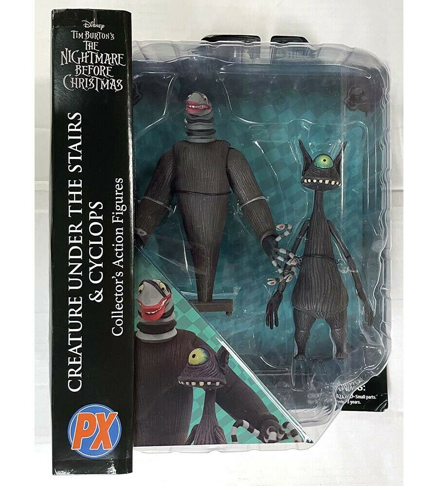 Nightmare Before Christmas Select The Creature Under The Stairs & Cyclops 7 Inch Action Figure PX Exclusive - fimurineforall.com
