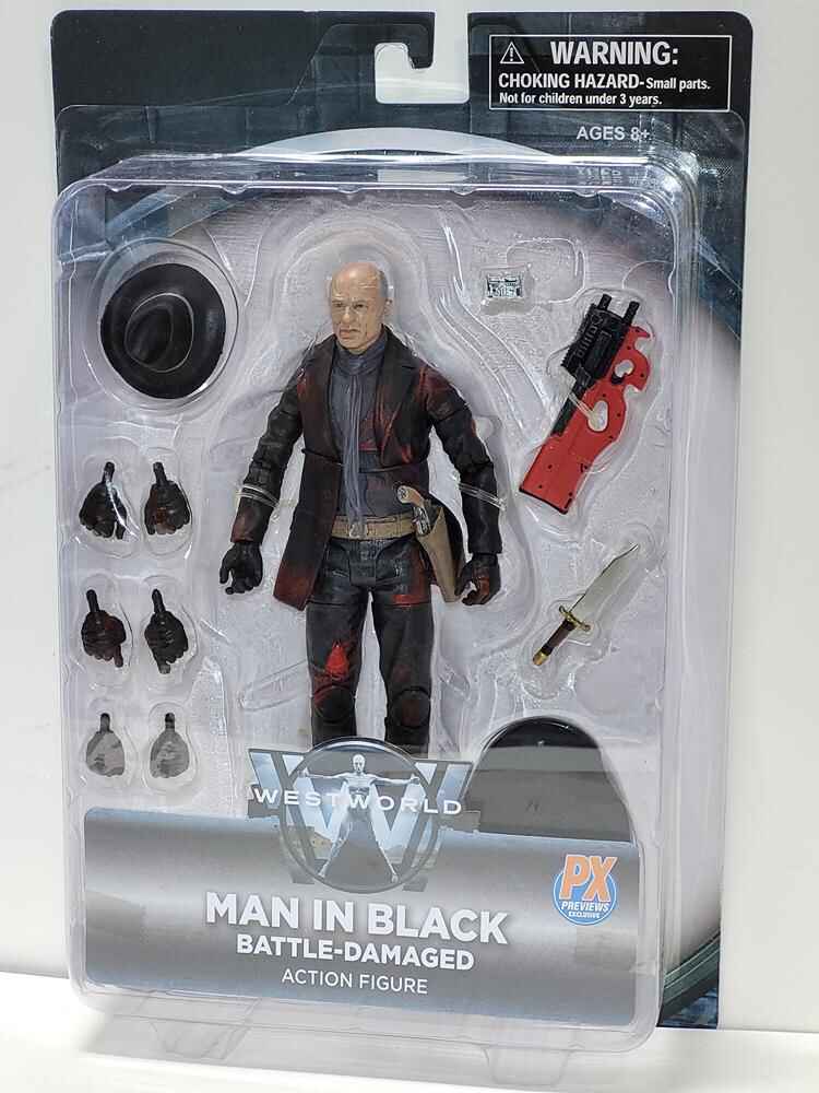Westworld Man In Black Battle Damaged PX 7 Inch Action Figure