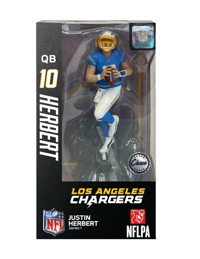 NFL Football Wave 1 JUSTIN HERBERT Los Angeles Chargers 6 Inch Action Figure CHASE VARIANT - fimurineforall.com