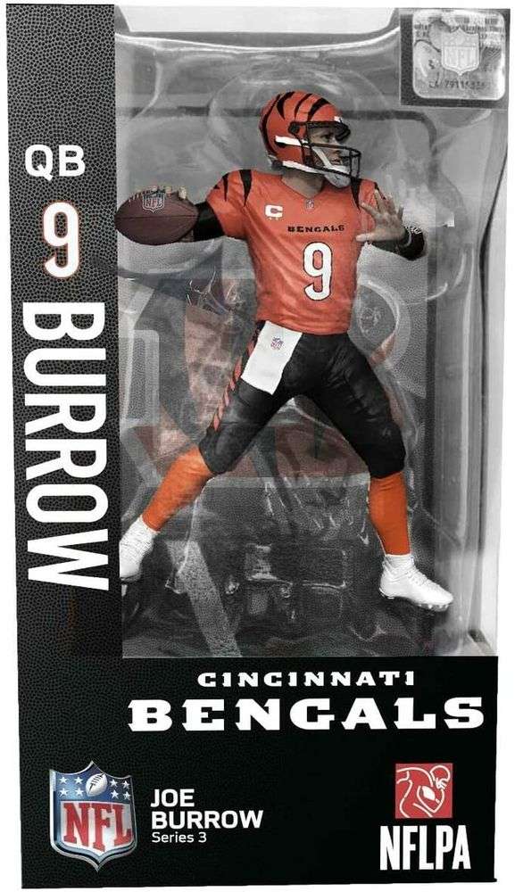 NFL Football Wave 2 Joe Burrow Cincinnati Bengals 7 Inch Action Figure