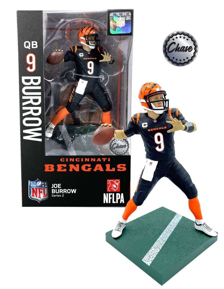 NFL Football Wave 2 Joe Burrow Cincinnati Bengals CHASE 7 Inch Action Figure