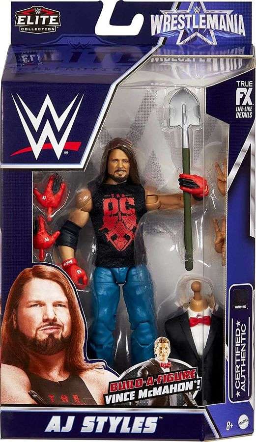 WWE Wrestlemania Elite Collection BAF Vince McMahon - AJ Styles 6 Inch Action Figure - fimurineforall.com