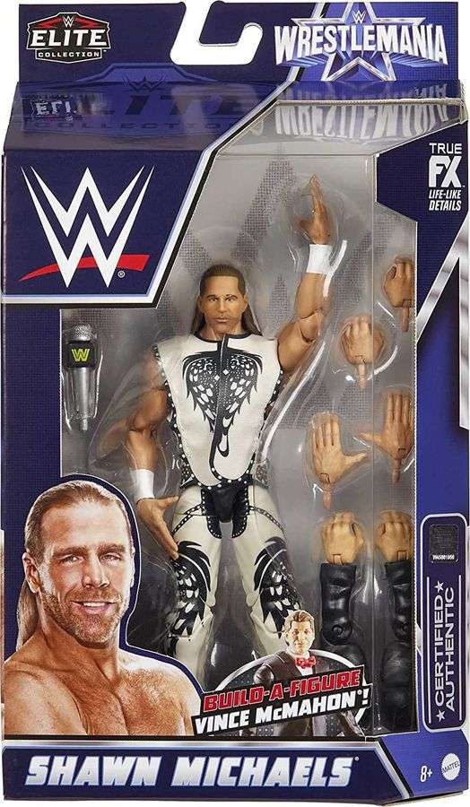 WWE Wrestlemania Elite Collection BAF Vince McMahon - Shaun Michaels 6 Inch Action Figure - fimurineforall.com