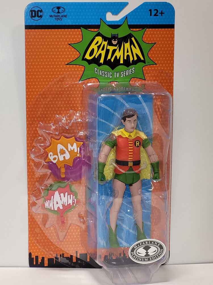 Batman Retro 66 Classics TV Series 1960s Wave 1 Robin Unmasked Platinum 6 Inch Action Figure