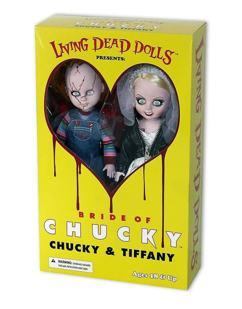 Living Dead Dolls Presents Childs Play - Chucky and Tiffany 10 Inch Dolls Box Set - fimurineforall.com