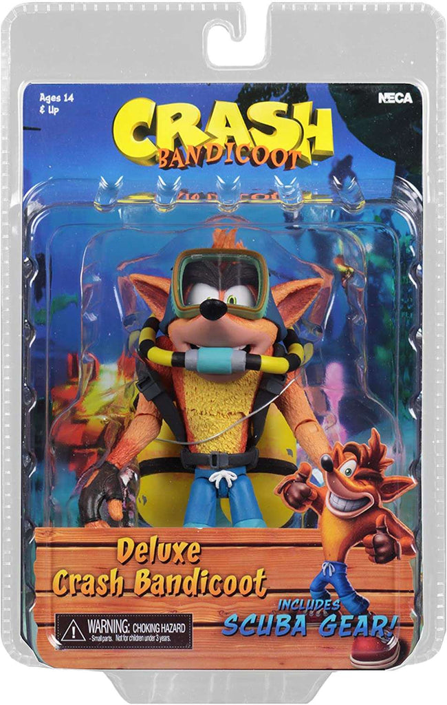Crash Bandicoot - Crash with Scuba Diving Gear Deluxe 7 Inch Scale Action Figure - fimurineforall.com