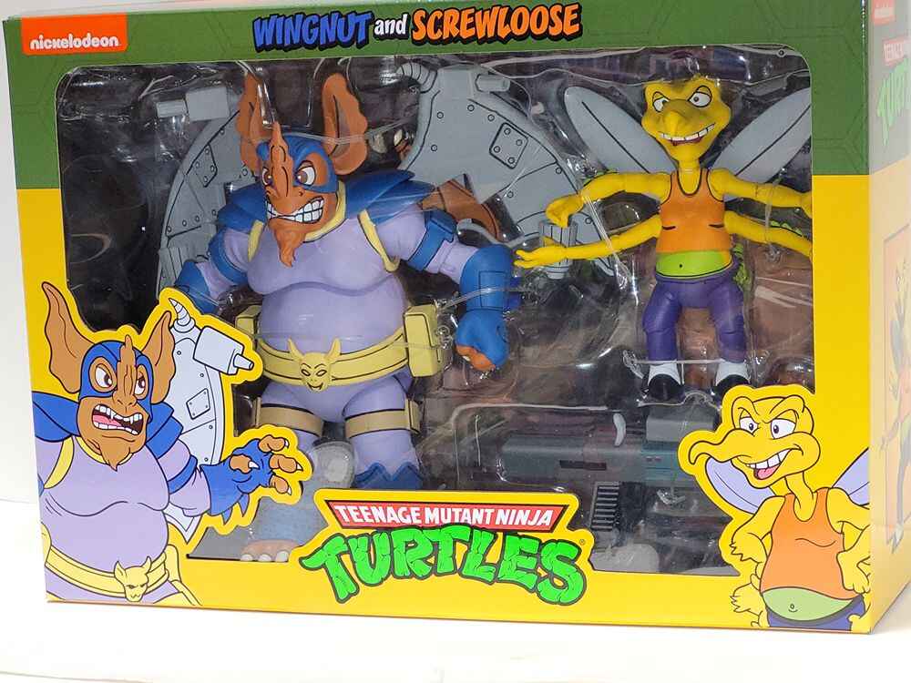Teenage Mutant Ninja Turtles 1990 Cartoon Wingnut and Screwloose 2-Pack 7 Inch Action Figure