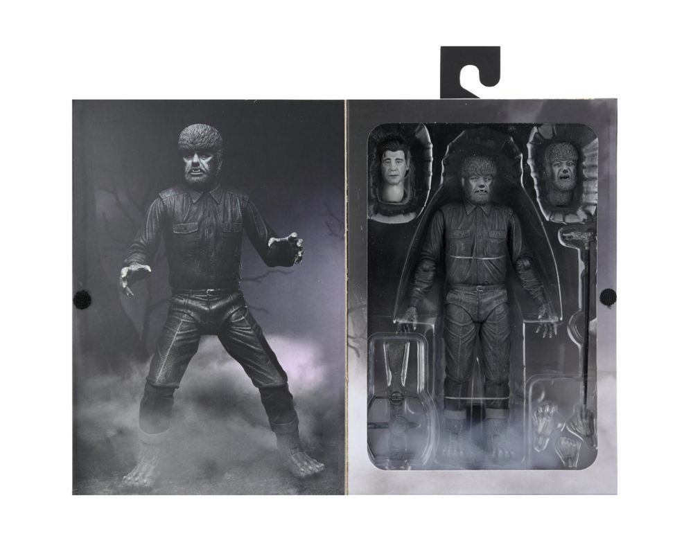 Universal Monsters The Wolf Man 7 Inch Ultimate Black and White Action Figure Wolfman - fimurineforall.com