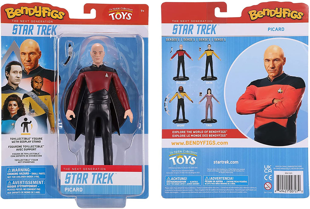 BendyFigs Star Trek The Next Generation Picard 7 Inch Figure - fimurineforall.com