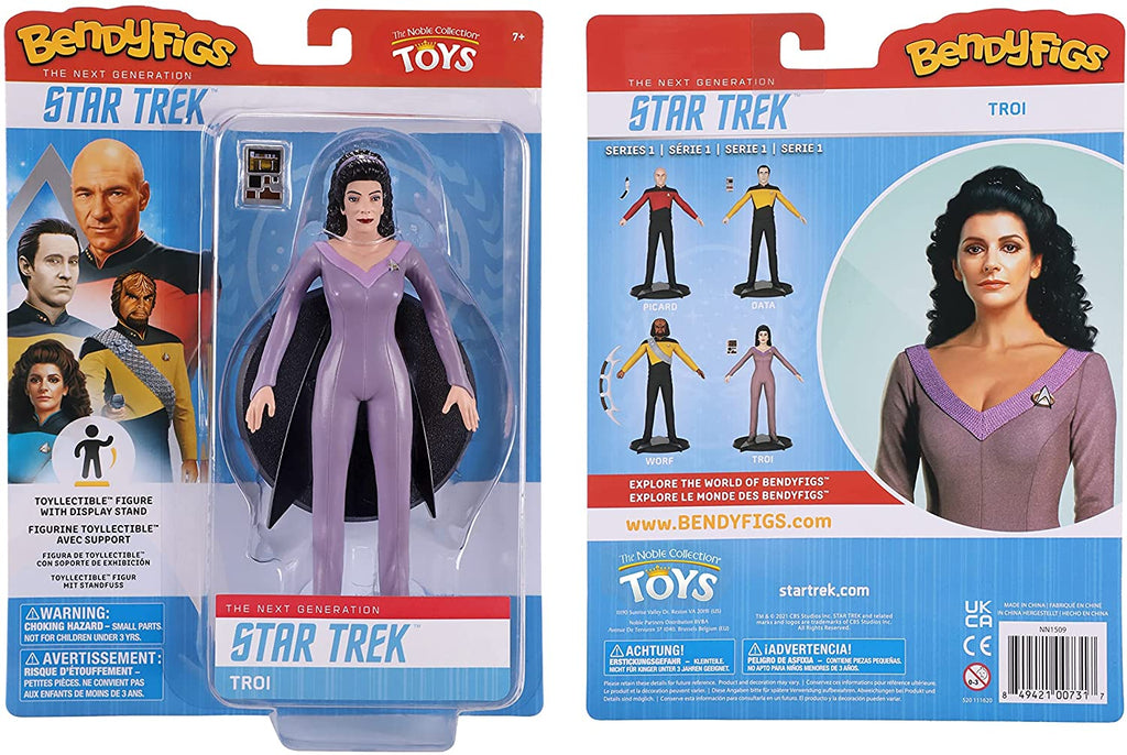 BendyFigs Star Trek The Next Generation Troi 7 Inch Figure - fimurineforall.com