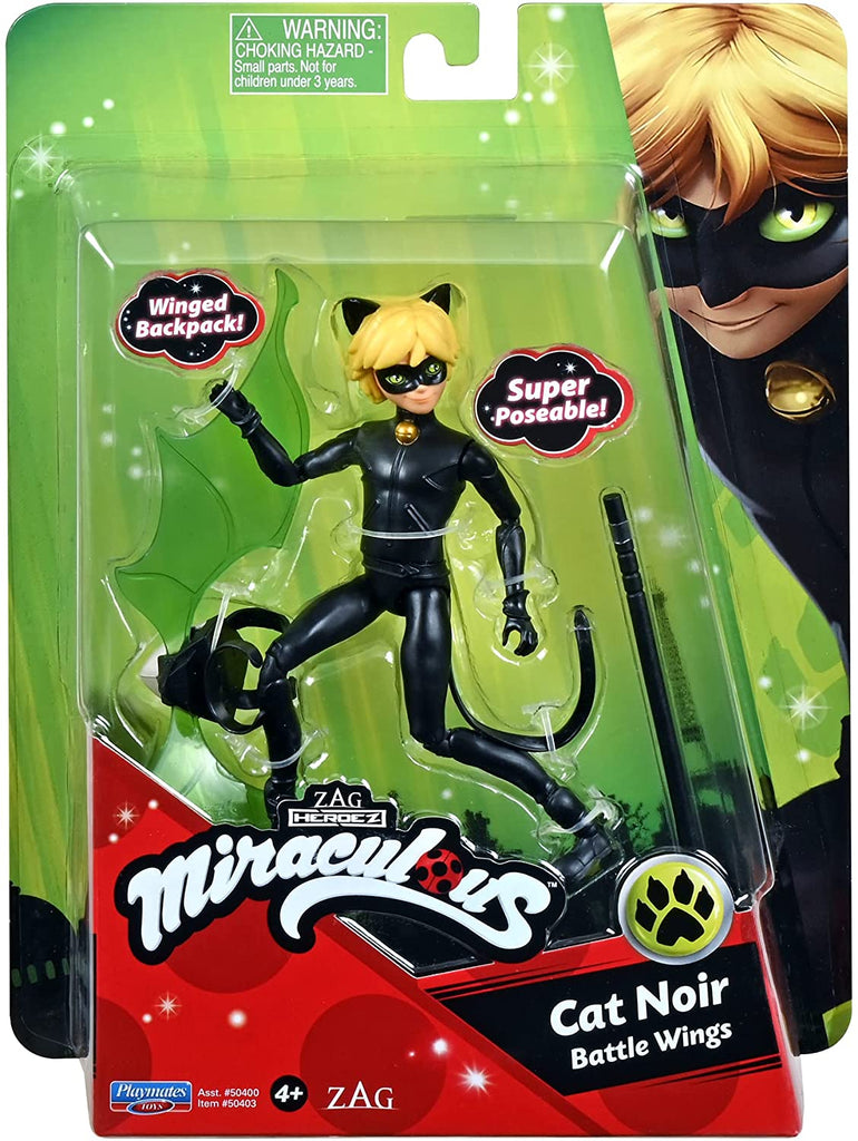 Miraculous Ladybug Cat Noir Battle Wings Gear 5 Inch Doll Playmates Toys - fimurineforall.com