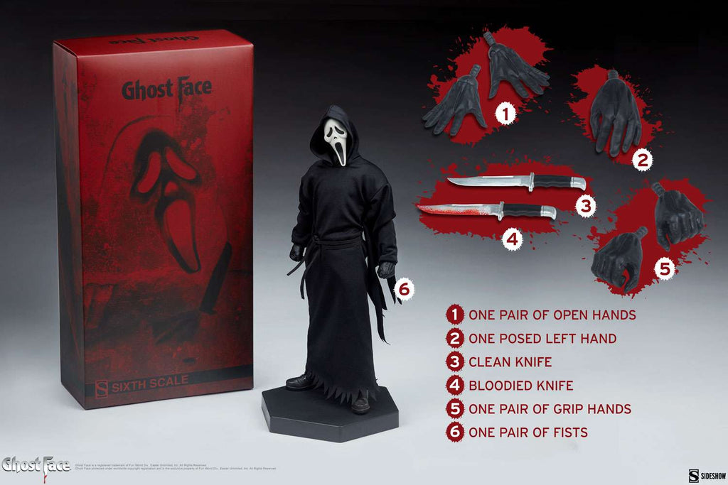 Scream Ghost face 12 Inch 1/6 Scale Figure Ghostface 100447 - fimurineforall.com