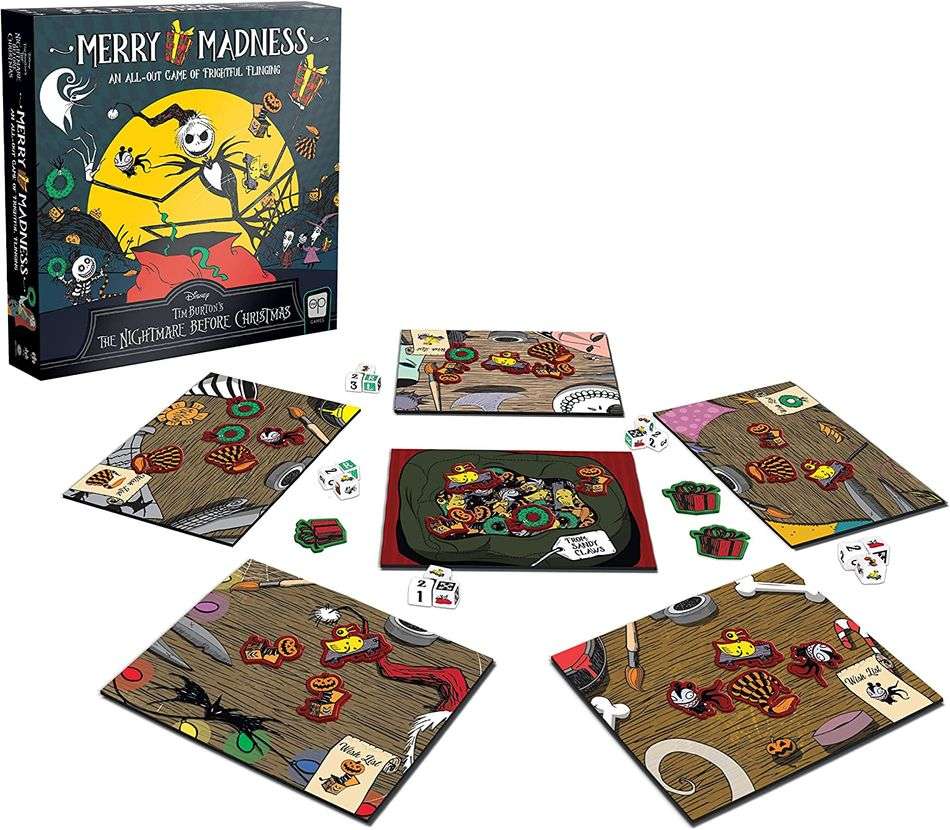 Disney The Nightmare Before Christmas Tim Burton’s Merry Madness Dice Board Game - fimurineforall.com