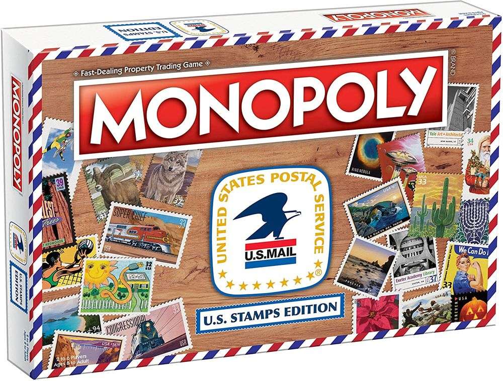 Monopoly U.S. Stamps (USPS) Edition Board Game - fimurineforall.com